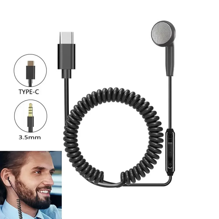 Pink Wired Earbuds – 3.5mm Jack In-Ear Headphones, Double Earpiece