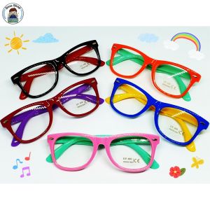 แว่นกันแสงสีฟ้า แว่นกรองแสงยูวี สําหรับเด็ก 3-12 ขวบ (ทรงเหลี่ยม) #DN05