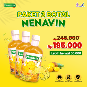 Nenavin Cuka Nanas 3 Botol Solusi Tepat Diabetes