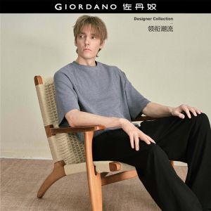 Giordano Men Seam pockets raglan sleeve waffle tee Free Shipping 18026708