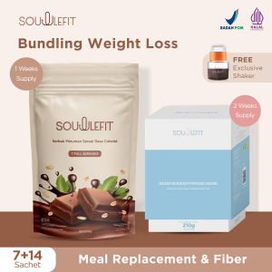 Soullefit Meal Replacement Choco & Fiber Drink Tube Pack Mixed Berries + Free Exclusive Shaker