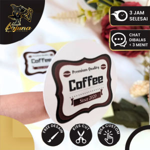 2-4  Arjuna Sticker Print Edisi Coffe Stiker Label Minuman Kopi Bulat Chromo Free Desain Uk.Kecil