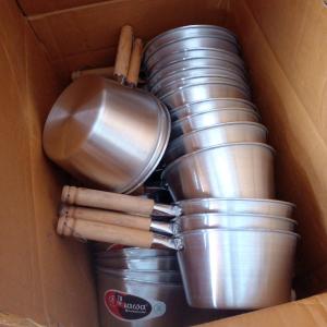 Free bubble PANCI GAGANG KAYU Ukuran 16 cm dan 18 cm panci rebus anti panas