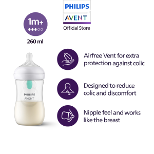 PHILIPS AVENT Natural Response Baby Bottle with Airfree vent 260 ml- SCY673/01