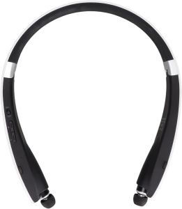 Bluetooth Neckband Headphones Bluetooth Stereo Neckband Earbuds Retractable Flexible Sports Earphones with Mic Noise Cancelling for Running Workout(White)