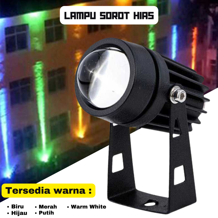 KENTLITE%20Lampu%20Sorot%20Outdoor%20Taman%20Hias%20Anti%20Air%20Hujan%2090-240V%205%20Watt%20Waterproof%20Putih%20Merah%20Biru%20Hijau%20-%20Image%202