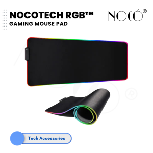 NocoTech™ RGB Gaming Mouse Pad Office Mouse Pad Anti Slip Rubber Base Heavy Duty