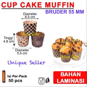 [Isi50] Bruder Muffin Cup 55mm Laminasi Best Fresh / Bruder Muffin Cup 55 mm Bestfresh / Cupcake Case Bruder 5.5 cm / Cup Cake Muffin 55 mm / Muffin Cup 55 cm / Muffin Cake Case Bukan Ifana Fora