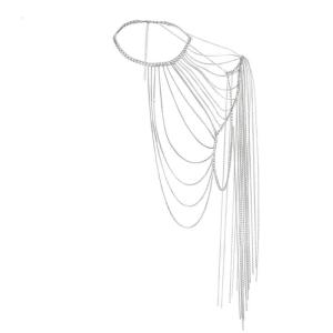 Kim loại dài tua vai Vòng Cổ Chuỗi shinning sáng tạo Vai chuỗi bãi biển getaways cơ thể cho người phụ nữ