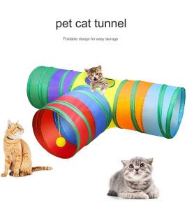 Interactive Cat Play Tunnel Toys - Colorful and Foldable for Fun and Engagement