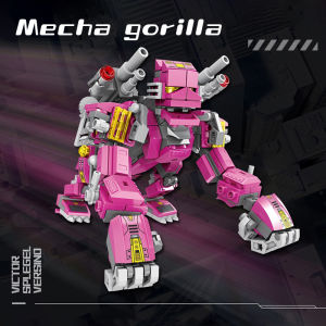 Mecha Khỉ đột gạch khối xây dựng lắp ráp đồ chơi hạt trẻ em phát triển giáo dục đồ chơi sưu tập câu đố bé trai và bé gái quà tặng sinh nhật trẻ em Đồ chơi