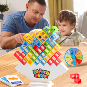 Vixplorn Tetris Tower Game Building Blocks Game Board Games for Family Mainan Stack Attack Toys
