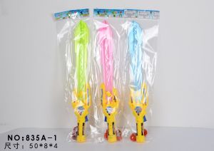 MAINAN ANAK PEDANG TEMBAK 2 IN 1 SUper Hero Tajos FLASH MUSIC LAMPU WARNA LED Panjang
