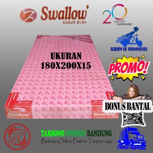 Kasur Busa Swallow No. 1 Ukuran 180x200x15 BONUS BANTAL Tarsono Dnshop Bandung