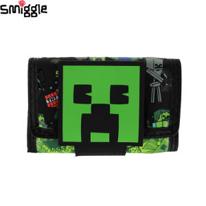 Australia Smiggle High Quality Childrens Wallet Boys Cool World Clutch Wallet Leather Folder Three Layers Card Bag Men Coin Purse