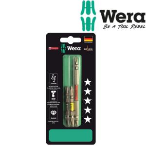 [HCM]Bộ mũi vít 2 đầu 4 cạnh cho máy khoan bắt vít 851/23 BiTorsion Impaktor phủ kim cương PH2 x 65mm và PH2 x 110mm 3 cái Wera 05344490001