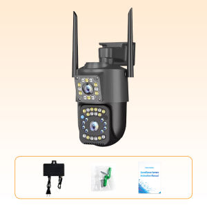 V380 V10/V10-4G 8MP Outdoor CCTV Dual Camera Wifi Connect To Cellphone Dual Lens Waterproof Night Vision Alarm pet camera