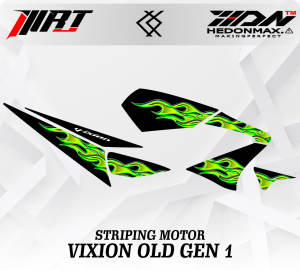 Striping Vixion Old - Stiker Transparan Vixion Old Api Vol 2 (Sudah Terpotong)