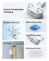 ORICO Portable Travel Power Strip Mini Socket with 2 USB Ports with 122cm Small Extension Cord【UK Plug】（AP3-2A2U1C-UK）. 