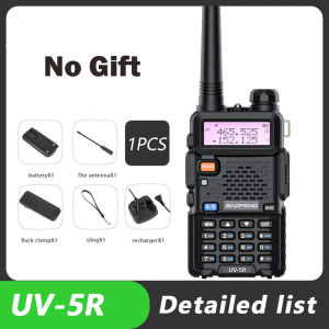 Baofeng UV-5RH Portable Radio Walkie Talkie Long Range Rechargeable Two Way Radio AM Multi-Band UHF VHF Transceiver for Outdoor