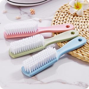 2pcs Plastic Solid Color Small Brush Shoe Cleaning Hangable Soft Bristle Wash