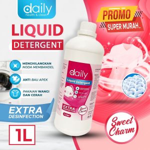 DETERJEN CAIR PREMIUM LAUNDRY LIQUID DETERGENT DAILY 1 LITER