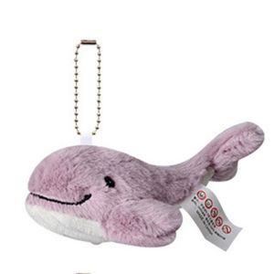DIVATEN Cartoon Plush Whale Keychain Plush Stuffed Animal Doll Portable Keyring Pendant