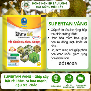 GÓI 50GRAM - PHÂN BÓN LÁ SUPERTAN VÀNG BACONCO - PHÂN HÓA MẦM HOA KÍCH RA HOA MẠNH