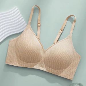 Maniyun Dye-Free Cotton 7A Soft Support Push Up Bra Fixed Cup Non-wired Comfortable Seamless Bra Lingerie