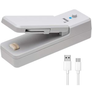 【SG】USB Mini Sealing Machine 2 In 1 Plastic Bag Sealer USB Charging Vacuum Sealer Heat Food Sealing Device Kitchen Accessories