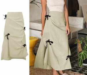 ERIKAPlain Color  High Waist A - Line  Skirt  Long Maxi Bow Skirt    - XS to Large - classy and elegant - premium fabric - excellent quality -  fabric from abroad  - premium quality  - mall quality  - multi way to wear - trending - best seller - top pick