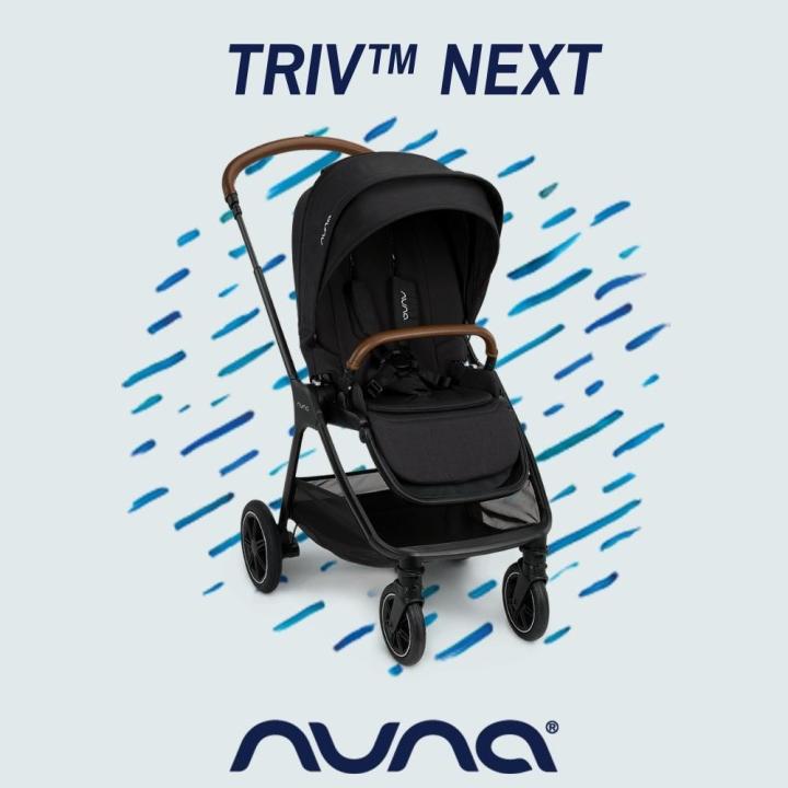 Nuna Triv Next Stroller Caviar Compact Pushchair For Newborns