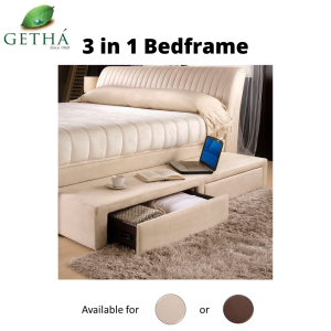 Getha 3 in 1 Bedframe ( Bedframe + 3 Pullout + 2 Drawers)