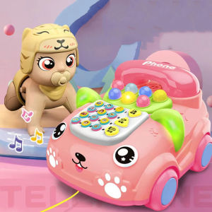 Little Buddy 【with 3 AAA batteries】Multi-function Simulation Telephone Learning Machine Multi-purpose Music Toy