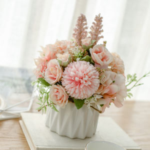 Nordic Artificial Fake Flowers Pot Artificial Fake Plants with Pot Bonsai Vase Grass Miniascape Flowers Ornamental
