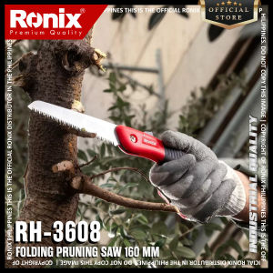 Ronix Tools RH-3608 Premium Quality German Technology | Folding Pruning Saw 150mm 65Mn Steel Blade Sharp & Durable 7 TPI Triple-Edged Teeth Ergonomic PP+TPR Handle Safety Lock for Secure Use Ideal for Cutting Green & Dry Wood Plastic Bone | NEW ARR