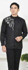 Baju Kemeja Pria KOKO PASHA Bordir Dewasa Bapak Ayah / Baju Koko Lebaran Couple