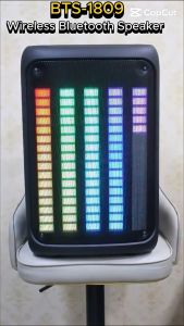 BTS-1809 Double DJ singing speaker color LED charging party karaoke speaker bluetooth with mic BTS KTS