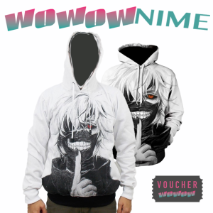 TOKYO GHOUL KANEKI JAKET ANIME HOODIE ANAK KIDS SWEATER PULLOVER 3-6th 6-10th 10-13th 13-16th SD SMP SMA MANGA ANIME BRAND