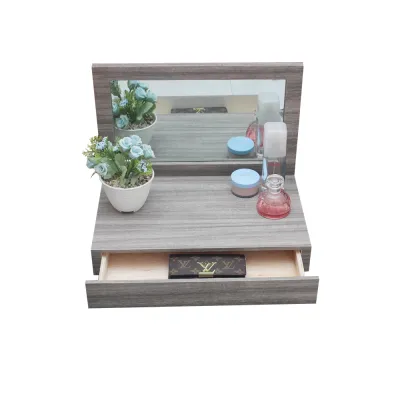 DEcTionS Meja Cermin Rias Laci Mini Gantung/Tempel Dinding Ukuran 40x25cm Kotak Kosmetik Minimalis