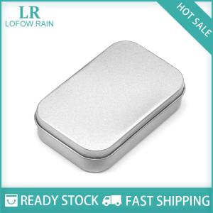 LF Wholesale✨Flash Sale ✨ Metal Rectangular Empty Mini Tin Box Tinplate Push Candy Cases Bins Jar Hinged Containers Small Organizer Storage Box