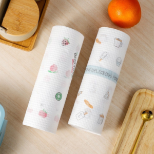 Giấy lau nhà bếp đa năng (50 tờ) Cuộn giấy lau bếp siêu dai có thể giặt tái sử dụng Cọc gỗ để cuộn giấy lau bếp