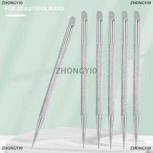 [COD] ZHONGYI0 1 PC Double-ended Stainless Steel Cuticle Pusher Nail Manicures Remover Manicure Sticks Tools for Nail Art