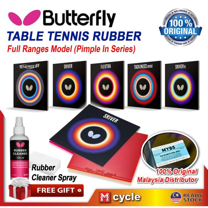 [100% Original] BUTTERFLY Table Tennis Rubber Tenergy Sriver Dignics ...