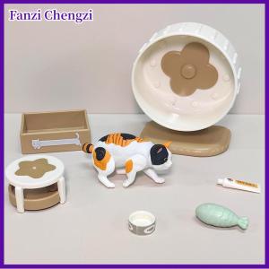 Fanzi 1 bộ micro cảnh quan Dollhouse Mô hình cây mèo scratcher deccoration phụ kiện đồ chơi mini mèo trang trí