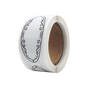 Ellipsoid White Adhesive Labels For Storage Canisters Crafting Editable Face 150 Per Roll