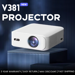 EXPOSE Projector Smart Mini Portable 4K Projector For Laptop WiFi And Bluetooth 8500 Lumens Support Android