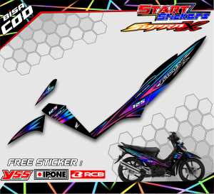STRIPING VARIASI HONDA SUPRA X FUTURE X / STICKER LIST MOTOR HONDA SUPRA X FUTURE X