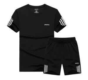 SET/2ชิ้น เสื้อแขนสั้น + กางเกงขาสั้นออกกำลังกาย