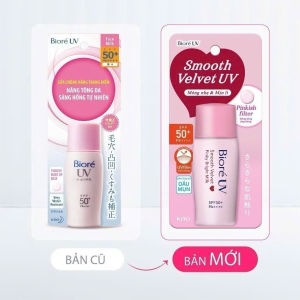 Sữa Chống Nắng Nâng Tông Biore UV Màng Nhung Sáng Hồng SPF50+ PA++++ 30ml Hỗ Trợ Che Khuyết Điểm Làm Đều Màu Da